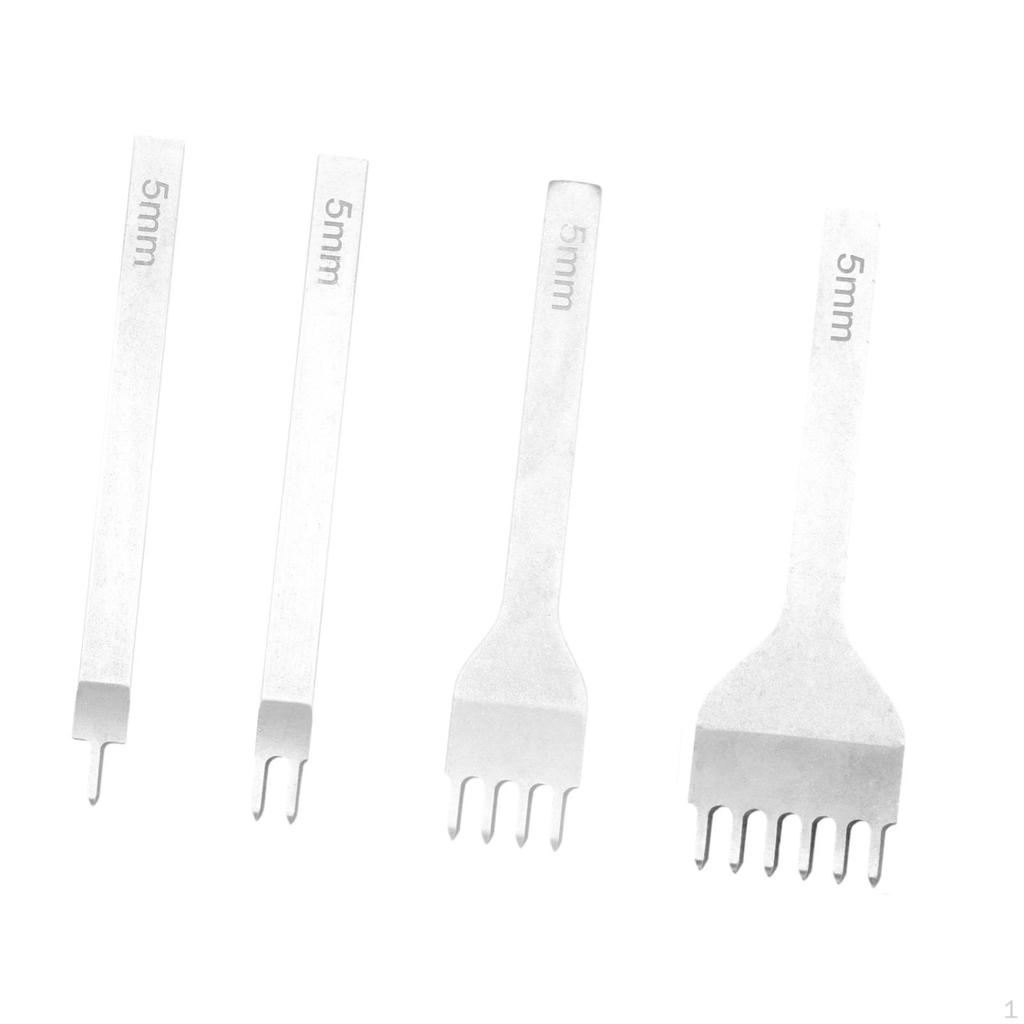 4 Pack DIY Leather Hole Punch Tools for Crafting Belts