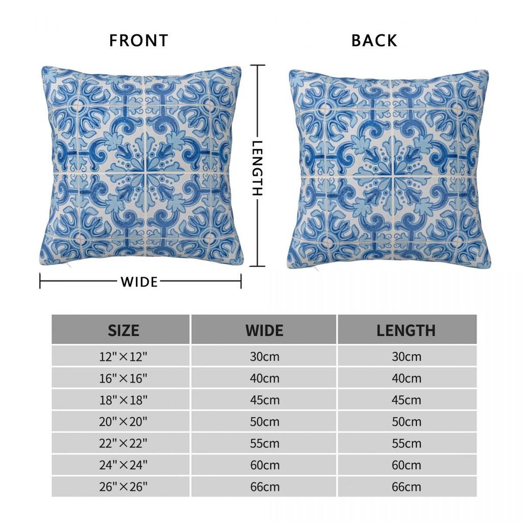Azulejo Lisbon Azulejos Lisboa Pillowcase Cushion Comfort Throw Pillow Sofa Decorative Cushions Used Home Bedroom Living Room