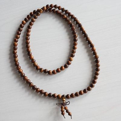 Duftendes schwarzes Rosenholz 108 8 mm buddhistische Gebetsperlen-Mala-Halskette/Armband