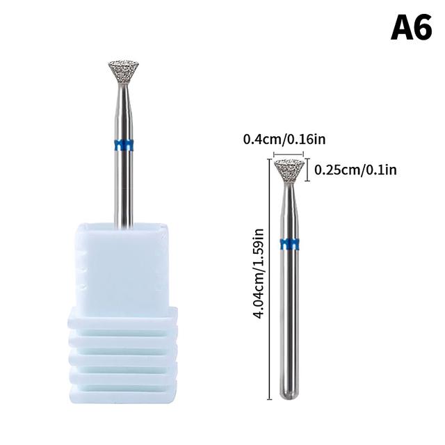 Nail Drill Nails Milling Cutter Carbide Cuticle Clean Rotary Electric Manicure Pedicure Round Top Diamond Nail Drill Bit