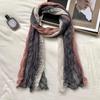Scarf Women's Winter High-end Sense New Warm and Cold-proof Scarf Versatile Solid Color Crumpled Scarf Shawl