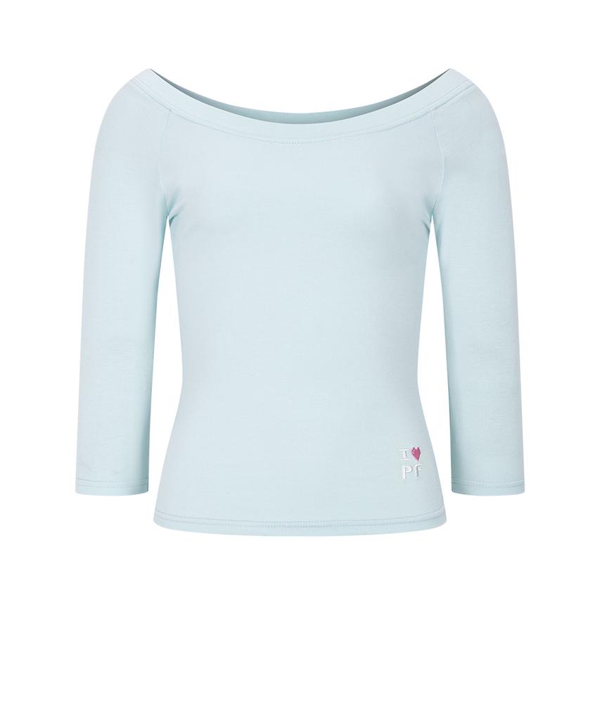 Peullijeunopallou Zed Off-Shoulder Long Sleeve Top (Mint)