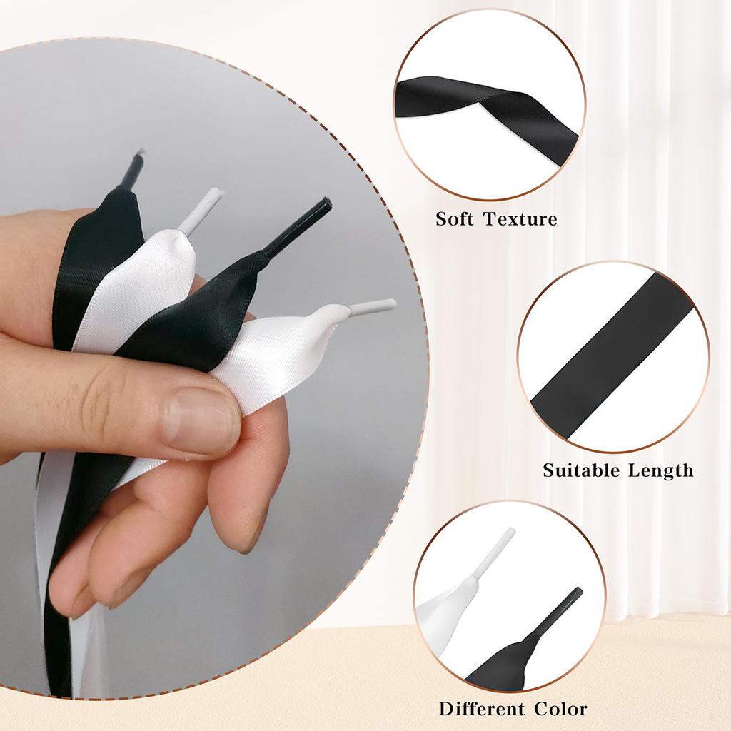 Flat Ribbon Shoelaces Ribbon Shoelaces Double Flat Ribbon Shoelaces For Sneakers Casual Shoes