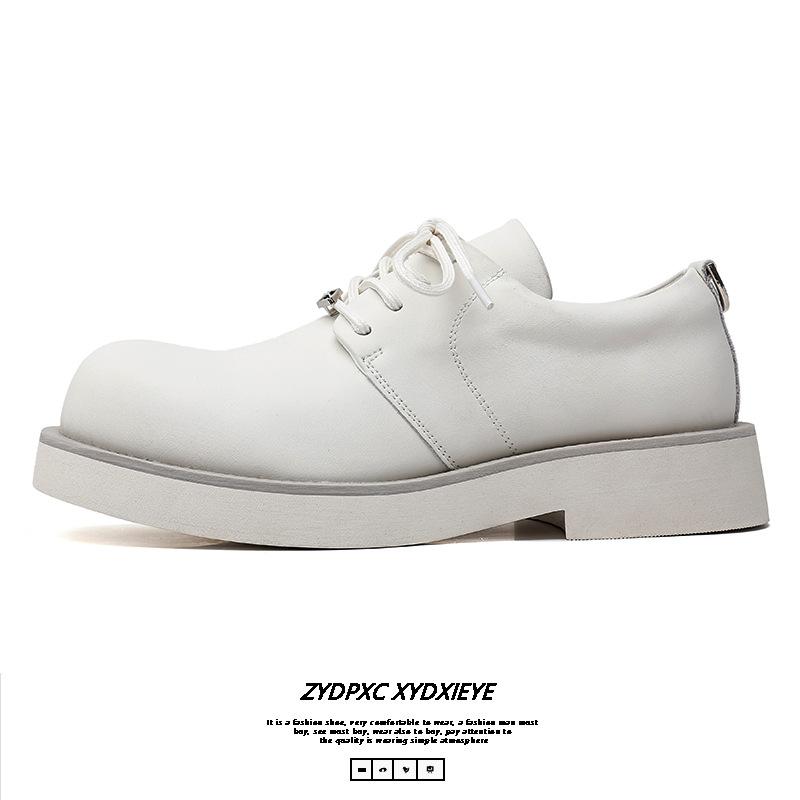 British platform Mickey Derby shoes men's trend fashion casual leather shoes white leather shoes men's trend shoes 166166-E