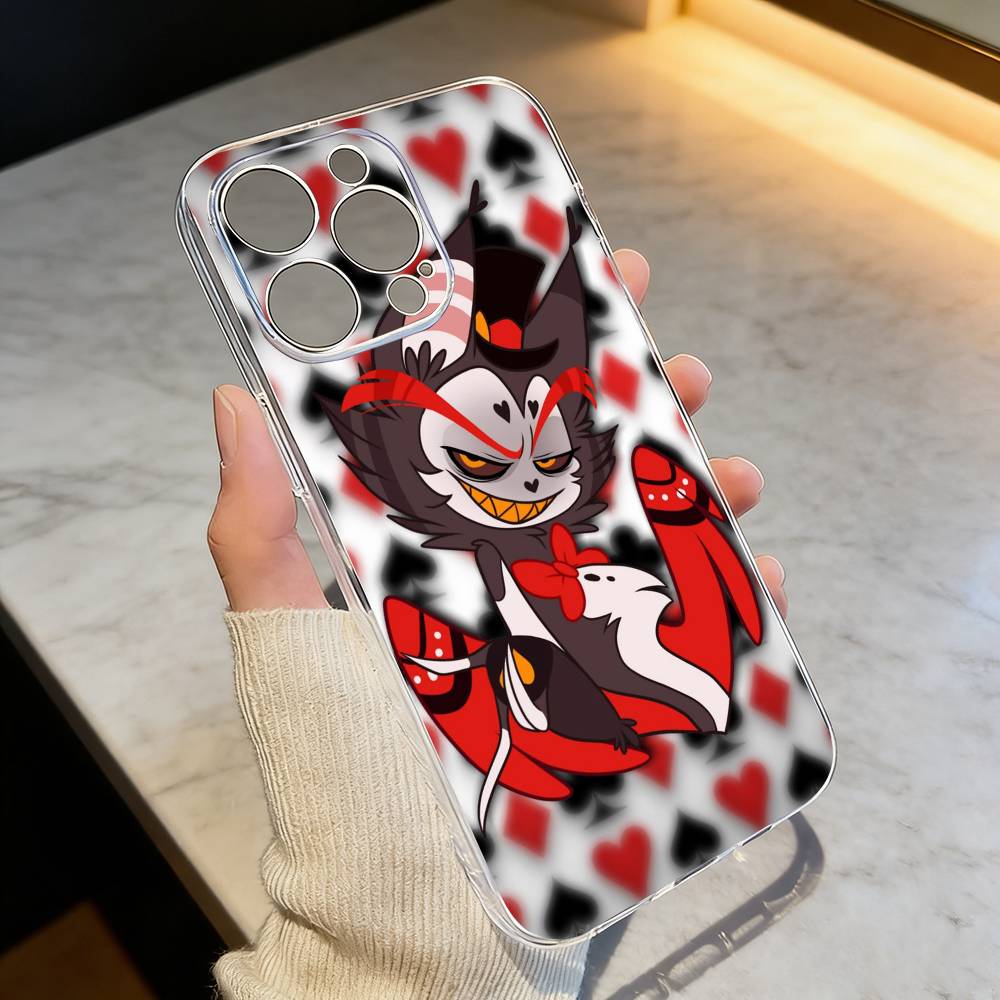 Hazbin Hotel Husk Handyhülle Für iPhone 17 16 15 14 13 12 11 Mini Pro Max Plus Transparente Hülle