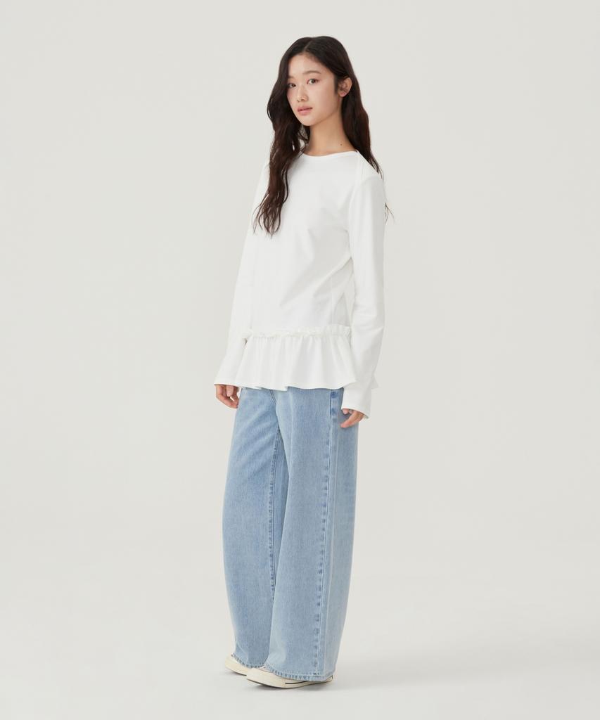 COVERNAT WOMAN Shirred Layered Jersey Dress Off White