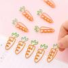 5pcs Reading Assistant Carrot Metal Bookmark Binder Clip Carrot Paper Clip   Kids Stationery