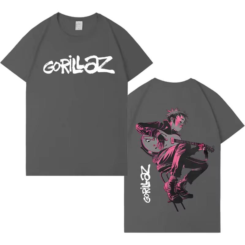 

Hip Hop Gorillazs Fashion Merch Tee Shirt Unisexs Womens Double Sided Print Casual Classic Pop music Harajuku Short Sleeve Tshrits 4XL