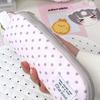 Astuccio Rosa a Pois Stile Coreano da Ragazza - Sacca Portapenne Portatile a Cartoni Animati per Studenti delle Scuole Medie