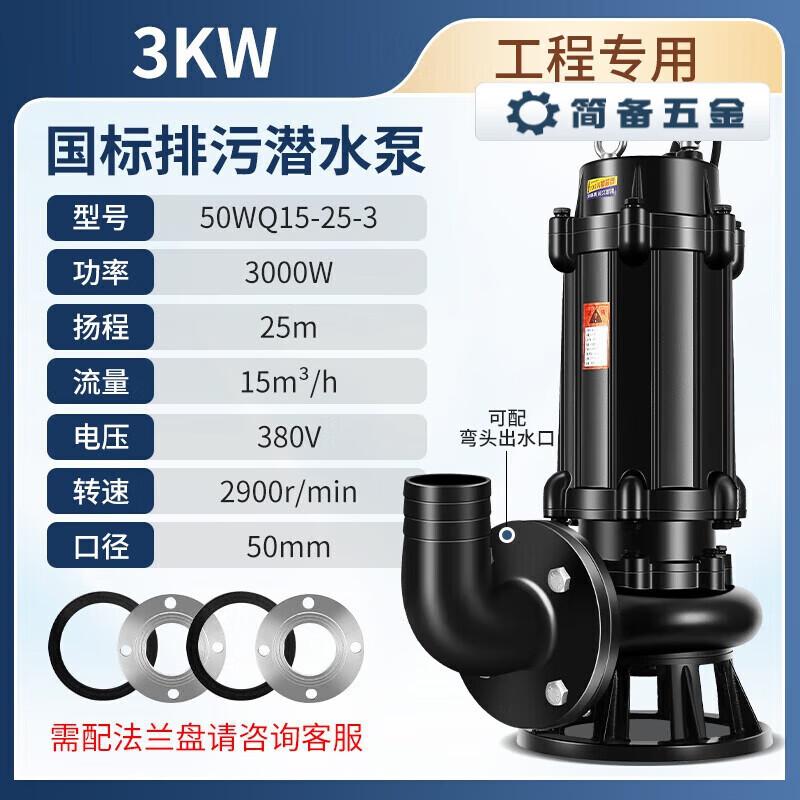 

Submersible Sewage and Sludge Pump CN plug (adapter included)