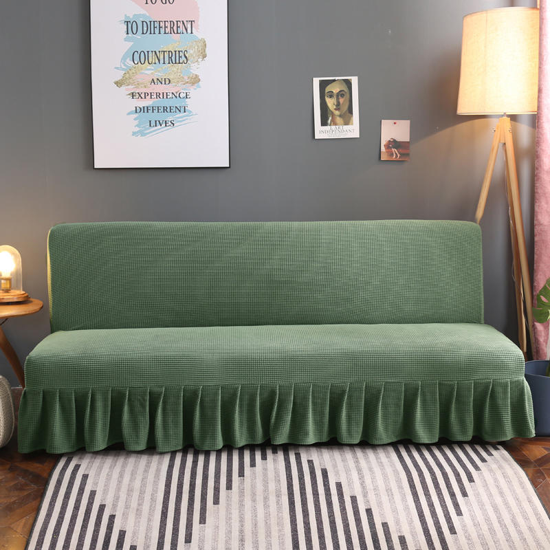 Armless Folding Sofa Bed Cover Stretch Slipcovers 3 Seater Without Armrest Sofa Covers for Living Room Universal Couch Cover