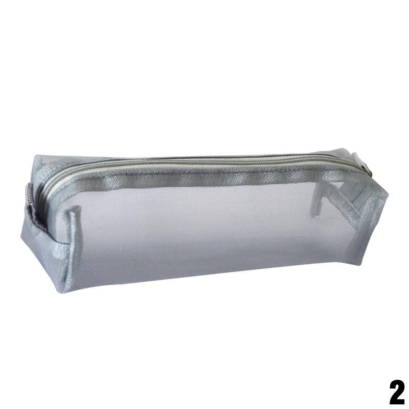 Ylon Mesh Pencil Pen Holder Case Bag Black for Students