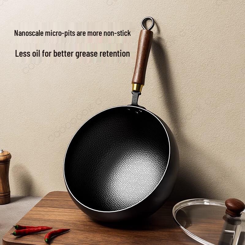 Yoshida Handwerker Gehammerter Schmiedeeisen Wok