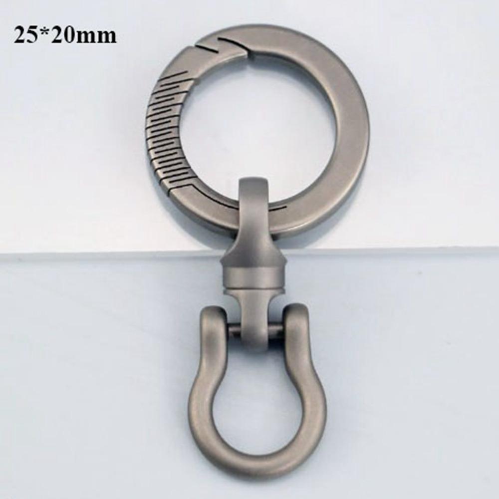High Quality Portable Titanium Alloy Keychain Ultra-light 360° Rotatable Brass Keychain EDC Keyring Outdoor Small Tool