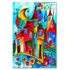 Canvas Print, Colourful Town At Night