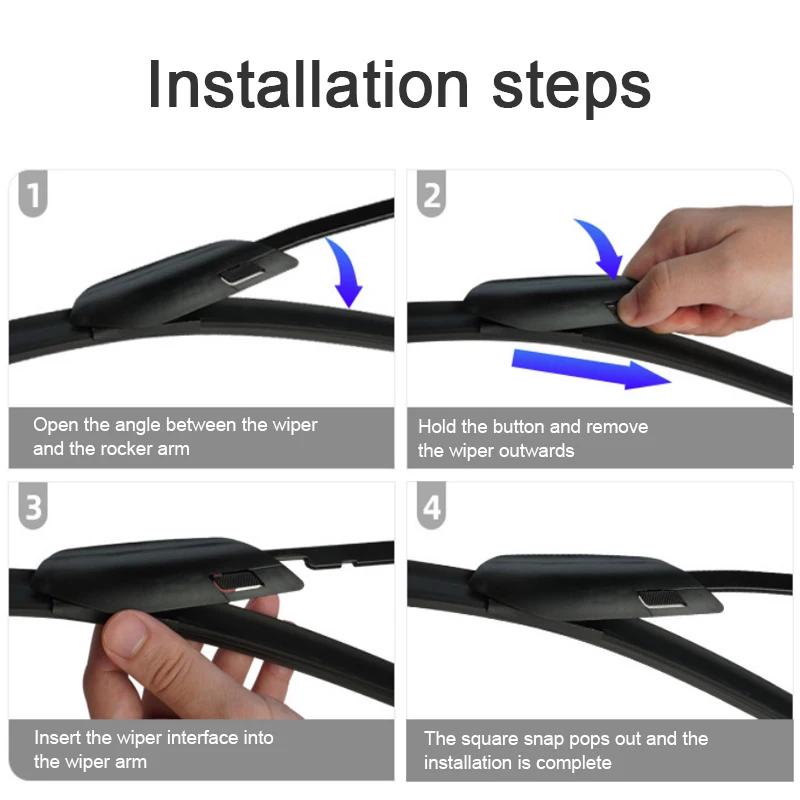 2PCS Car Blade Front Windshield Rubber With Water Spray Wiper For RANGE ROVER SPORT L461 2023-2026