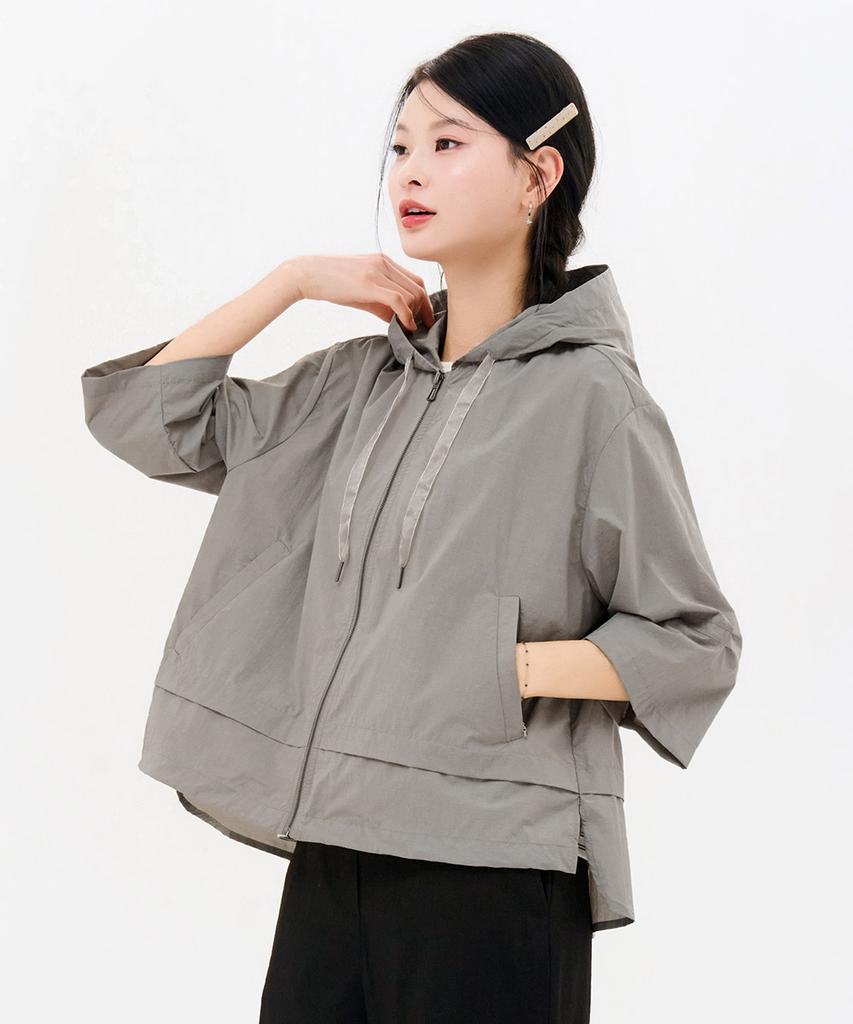 Chasecult Women'S 3/4 Sleeve Hooded Jumper-Fbrg4172C0V