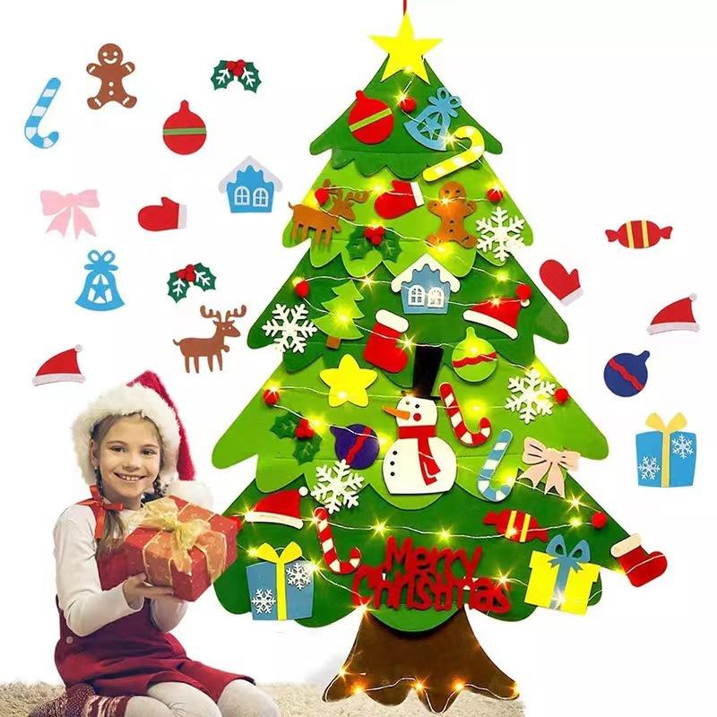 

Felt Christmas Tree Ornament Children s DIY Felt Fabric Christmas Hanging Decoration New Arrival Christmas Kids Accessories Model A