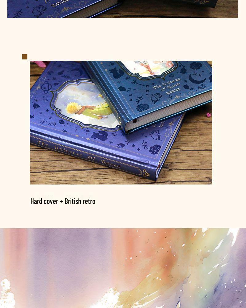 Prince Retro Diary: Thickened Color Illustration Notebook for Students