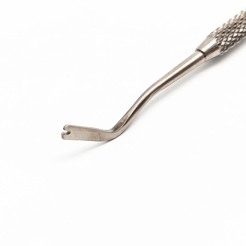 1 pezzo Direttore di legature ortodontiche dentali Doppie estremità Curvo con scaler Fine Stretto Strumento Strumento per dentista