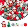 25PCS Santa Claus Series Silicone Bead Set, Perfect for DIY Handmade Crafts Such As Keychains, Necklaces, Bracelets, Etc