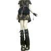 Women Punk Lace Up Straps Flared Leg Warmers Japanese Harajuku Eyelets Knee Length Foot Cover Long Tube Socks Streetwear