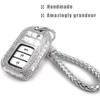 Car Key Shell Fob Key Cover with Bling Rhinestones For Honda Civic Accord CRV HRV