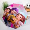 Superhero Kpop Friends Umbrella Folding Umbrella, Automatic Umbrella 8-Frame for Travel, Camping Use Gift for Halloween Christmas