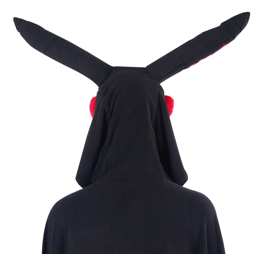 Anime Black Mothman Cloak Costume Horrible Moth Cartoon Cape Halloween Costume Party Outfits For Adult