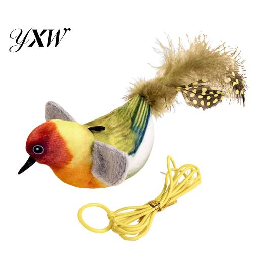Interactive Cat Toy Chirping Bird Simulation Electric Touch Activated Friendlier Prey Plush Teaser for Indoor Cats And Dogs Flapping Wings