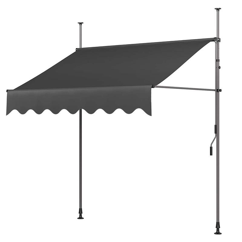Portable Hand-Crank Sun Shade Tent for Outdoor, Courtyard, Shopfront, Terrace, and Balcony