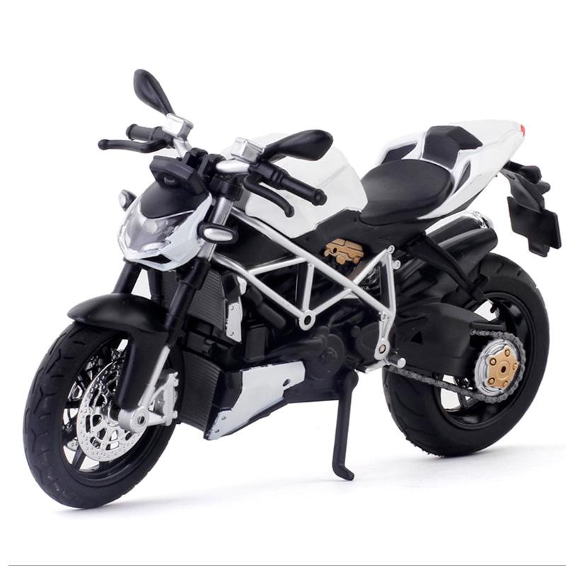 1/12 Scale Ducati Streetfighter S Muscle Alloy Motorcycle Diecast Model Sound & Light Desktop Collection Decorative Gift Boys