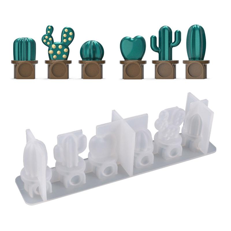 Cactus Refrigerator Sticker Silicone Mold Cute Magnets Decorative Refrigerator Magnets for Whiteboard and Fridge