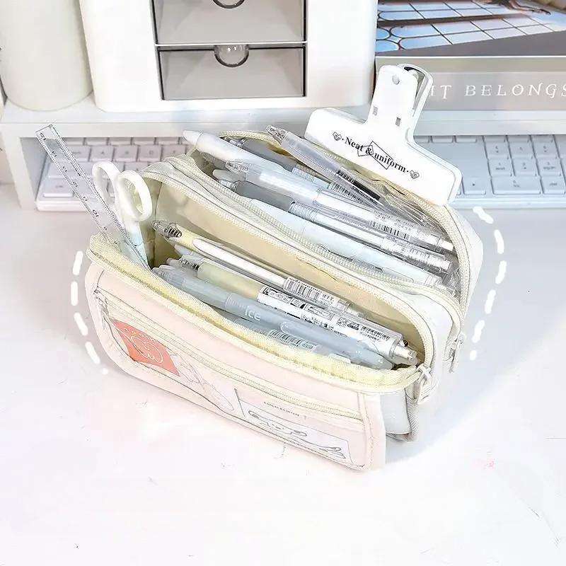 Roztomilé velkokapacitní penálky Vícevrstvé víceúčelové penálky Studentský držák na tužky školní potřeby