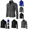 Elegant Men's Double Breasted Medieval Cosplay Jacket In Stylish Gothic Design
