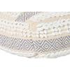 Coussin De Sol - Boho - 60 X 60 X 25 Cm - Polyester - Coton - Gris Et Blanc