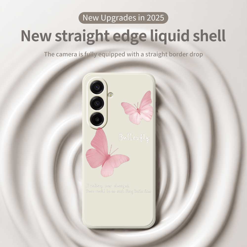 For Samsung Galaxy A17 5G Case Butterfly Pattern Printing Straight Edge TPU Phone Back Cover