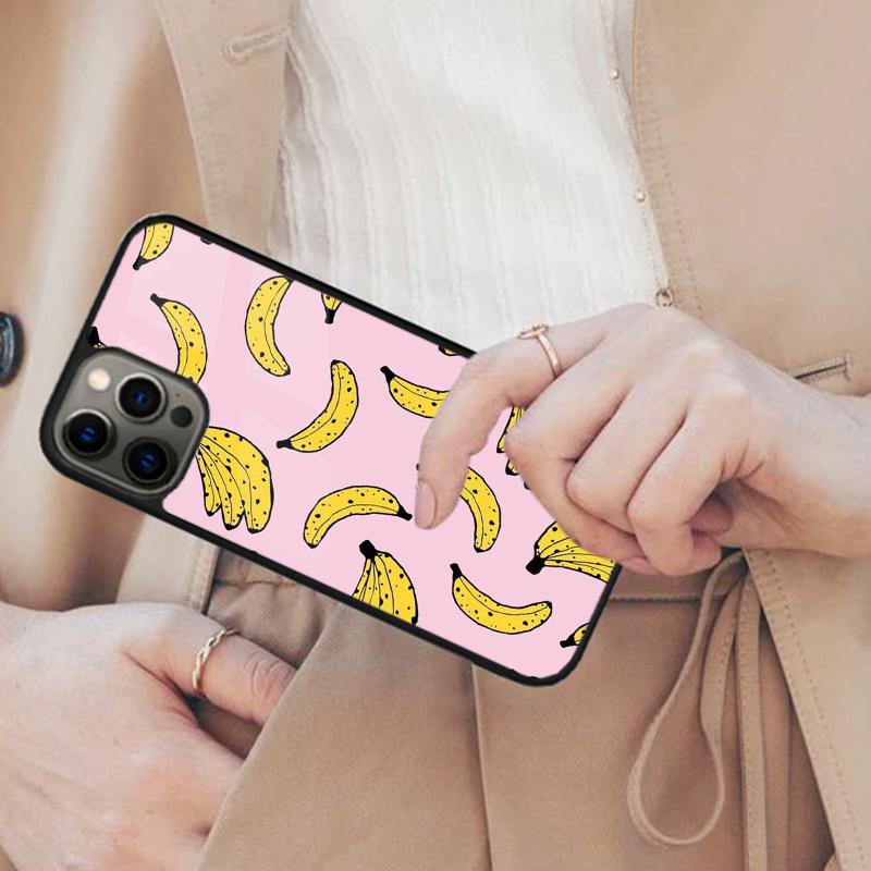 Banana Fruit Yellow Pattern Magnetic Phone Case For APPLE iPhone 17 Air 16 14 13 12 Pro Max 15 Plus Wireless MagSafe Cover iPhone 14