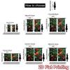 2D Flat Printing 2pcs Curtain Drapes Tropical Jungle Leaves Digital Printed Polyester Drapes Festive Holiday Perfect for Indoor