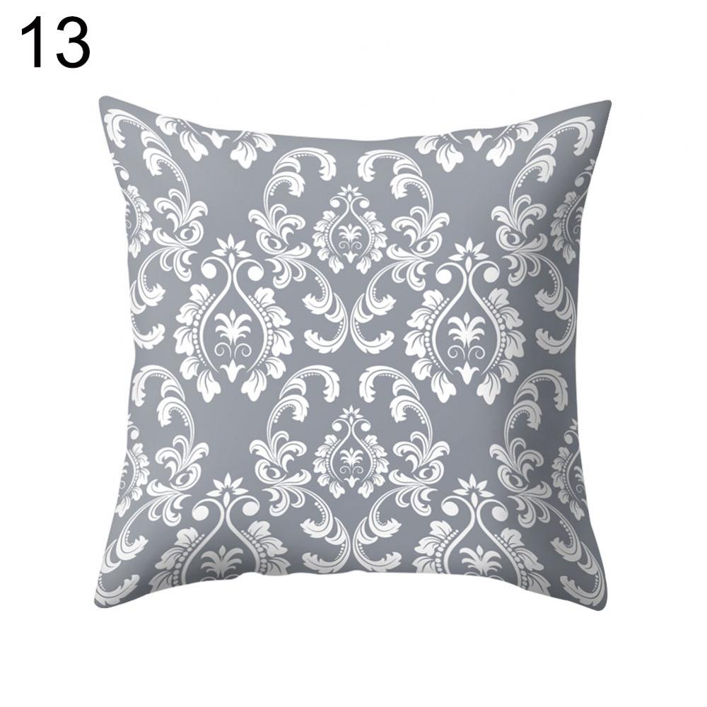 Cushion Cover Case Square Geometric Gray Throw Pillow Protector Bedding Articles
