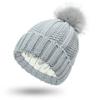 Fashion Solid Color Knitted Hat Pompom Thick Casual Simple Fall Winter All-match