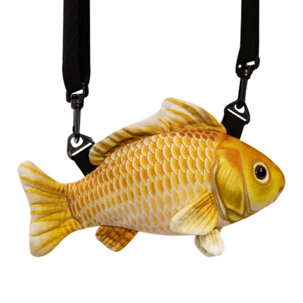 Ocean Animal Simulation Fish Plush Toy Bag Cartoon Fish Plush Crossbody Bag  Kids Toy