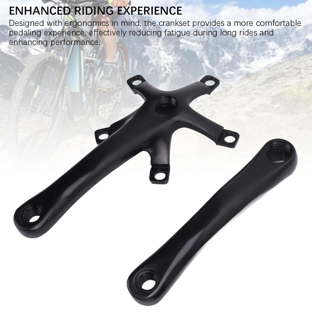 165mm Fahrrad-Kurbelgarnitur, Aluminiumlegierung, Stabile Konstruktion, Kurbelarm-Set, für Reisen