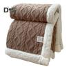 Verdickte Winterdecke, doppelseitiger Flaumplüsch, doppellagig, 3D-Jacquard, einfarbig, fürs Büro, Nickerchen, Schlafsaal, Zuhause, Bett, Sofa, Reise, gemütliche warme Decke
