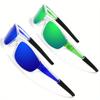2pcs Sports Polarized Sunglasses for Men Lightweight Night Vision Male Shades Cycling Driving Fishing Fashion Mirror Sunglasses