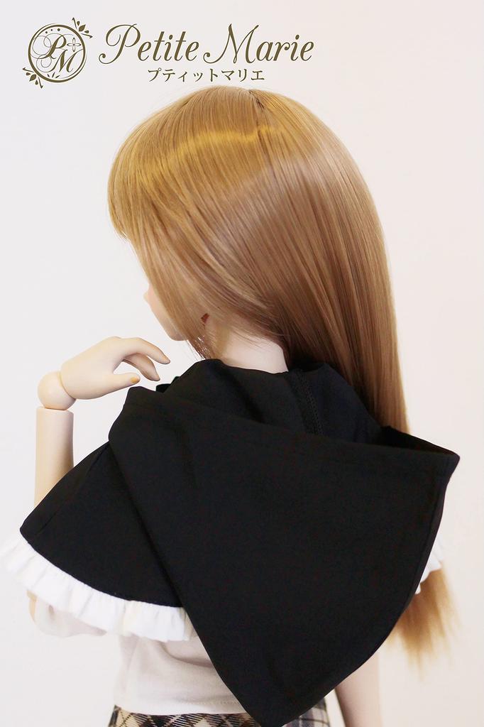 DD SD compatible cute ruffled hooded cape black 60cm doll BJD doll clothes [Petite Marie] 1/3 [Petite Marie] [No.0085]