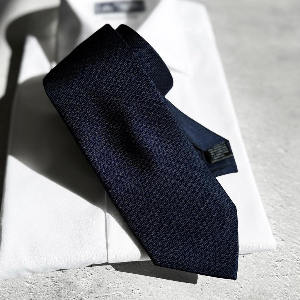 [Milano Alpha] Necktie, Brand Silk, Water-Repellent Fabric, Double-Layered Construction, Men's Business Tie, Plain, Regular Tie, Solid Design, 01