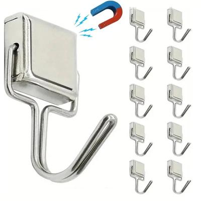 10PCS Strong Magnetic Hooks, Multi-Purpose Storage Hooks, Home Kitchen Bar Storage Hooks, Key Storage Hooks, Bathroom Hangers