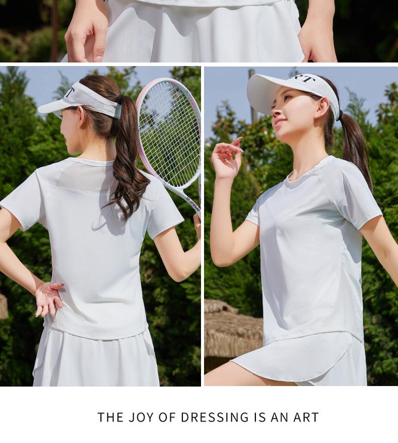 Ice Silk Women's Quick-Dry Sports Yoga Wear – Breathable, Slimming & Fashionable for Morning Runs