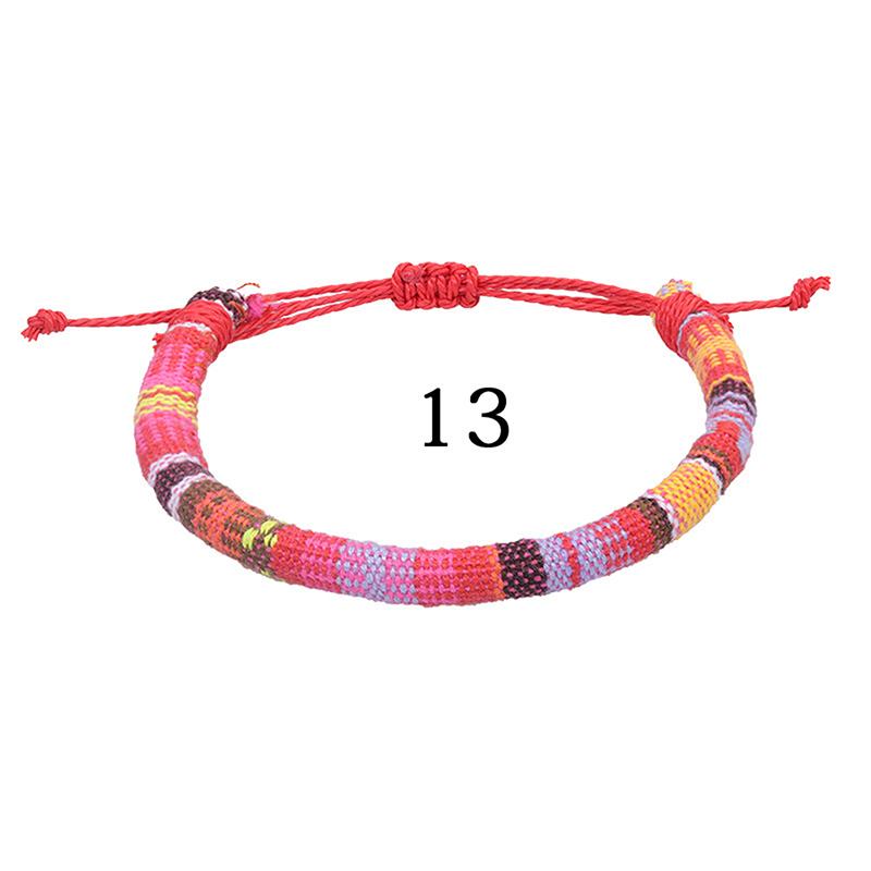 

Bracelet For Women Hand-Woven Plaid Wrap Bracelet Adjustable Rope Friendship Bracelet Summer Beach Jewelry Gift